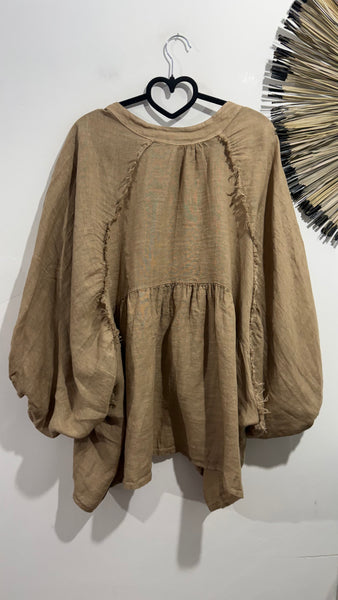 Blusa Lino Camel
