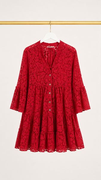 Vestido Blonda Coral