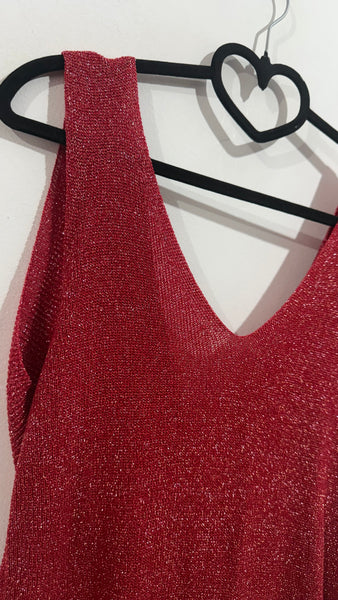 Top Glitter Rosso