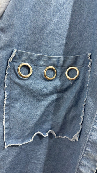 Chaqueta Denim Anillas