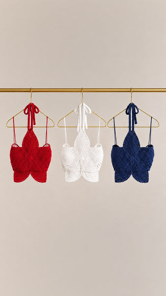 Top Flor de Crochet