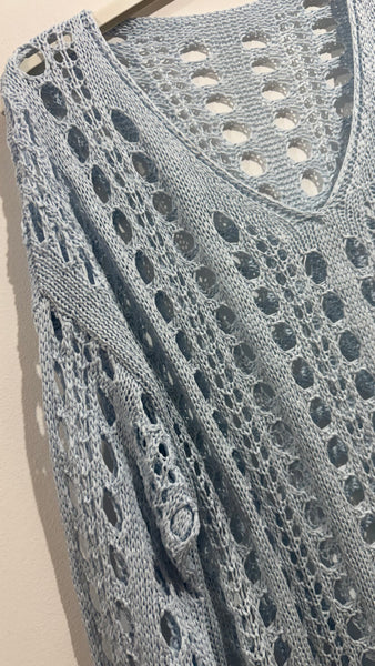 Top Crochet Blue Light