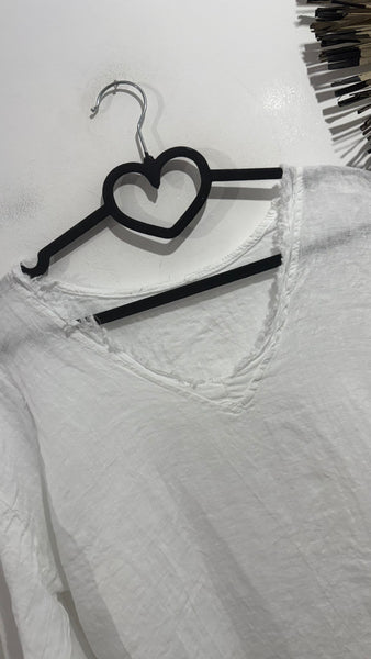 Camiseta LINO Asimétrica