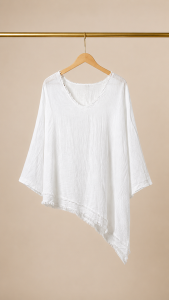 Camiseta LINO Asimétrica