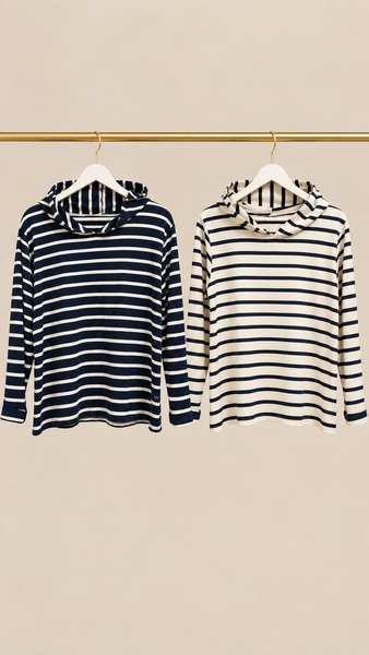 Camiseta Rayas Capucha