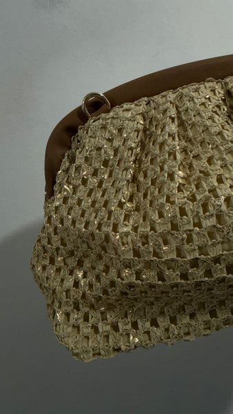 Bolso Rafia Gold