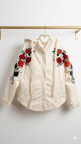 Chaqueta Manga Bordada