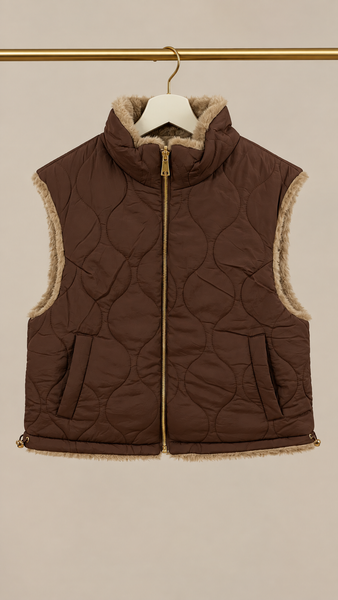 Chaleco Reversible Guata & Pelo