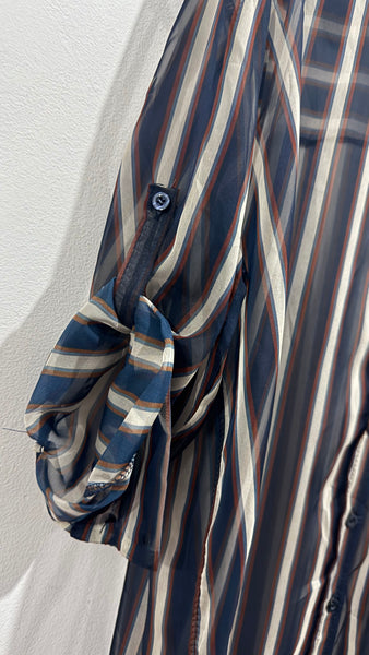 Blusa Larga Raya BLUE