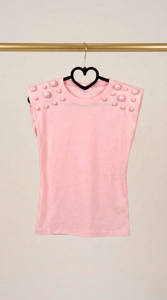 Camiseta Tachas Rosa