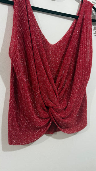 Top Glitter Rosso