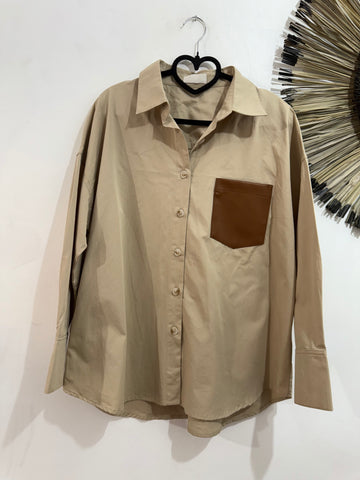 Camisa Bolsillo Camel