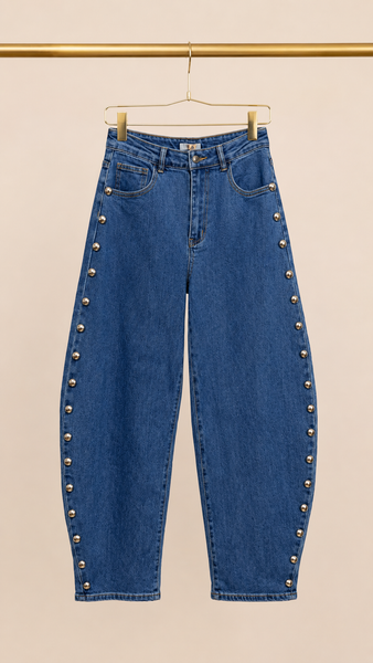 Jeans Tachas Silver