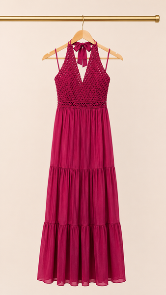 Vestido Fresa Crochet