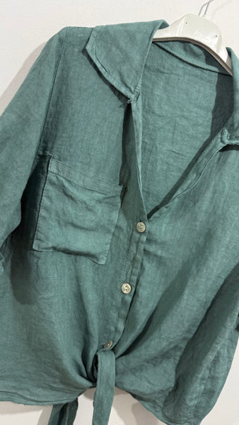 Camisa Nudo Lino