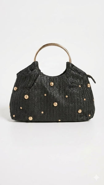 Bolso Rafia Tachas