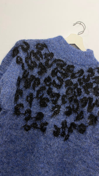 Jersey Blue Print Black