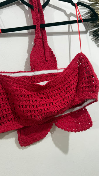 Top Flor de Crochet