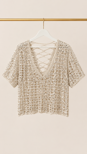 Top Crochet Lentejuelas