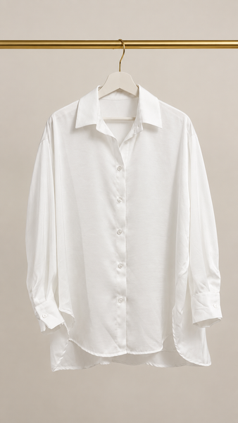 Camisa Satinada Blanca