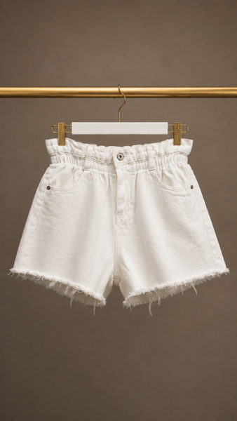 Short Desflecado White