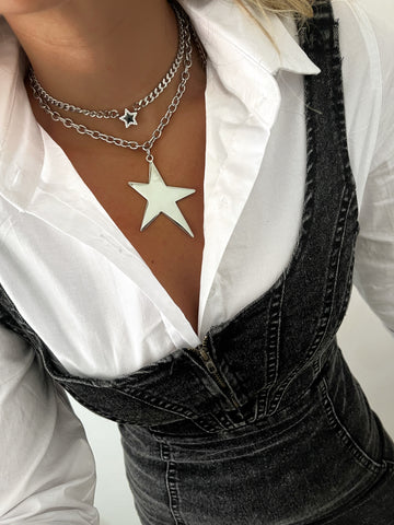 Collar Silver Maxi Star