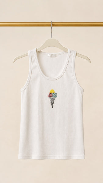 Camiseta Ice Cream Bordado