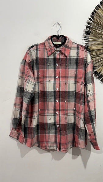 Camisa Cuadro Strass