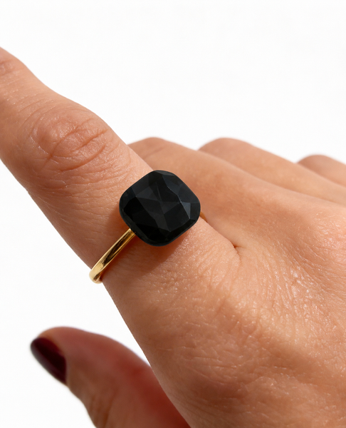 Anillo Cristal Black & White