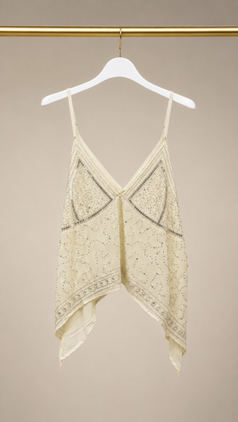 Top Beige Paillettes