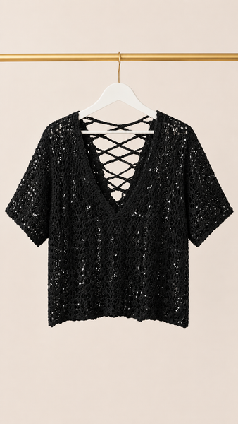 Top Crochet Lentejuelas