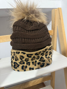 Gorro Pompón Print Choco