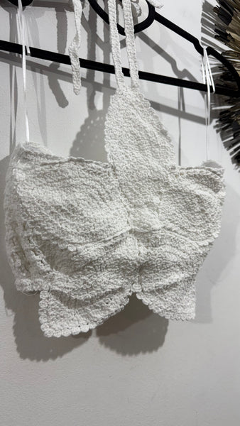 Top Flor de Crochet