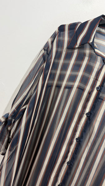 Blusa Larga Raya BLUE