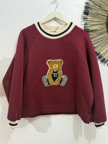 Sudadera Teddy Granate