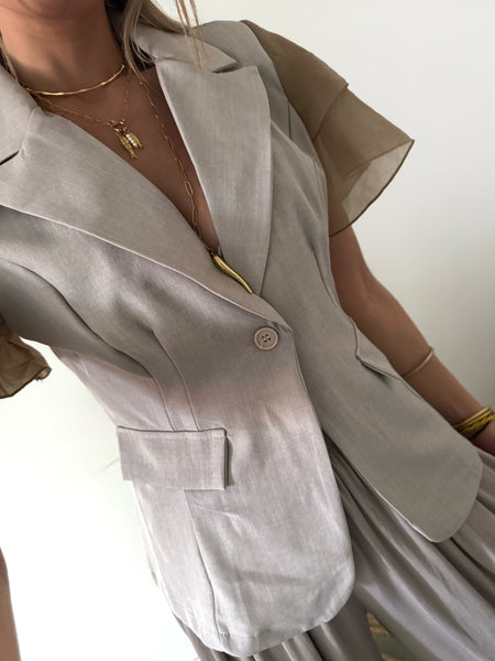 Chaleco Volante Taupé