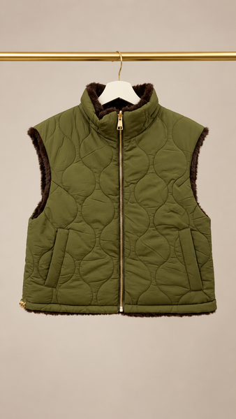 Chaleco Reversible Guata & Pelo